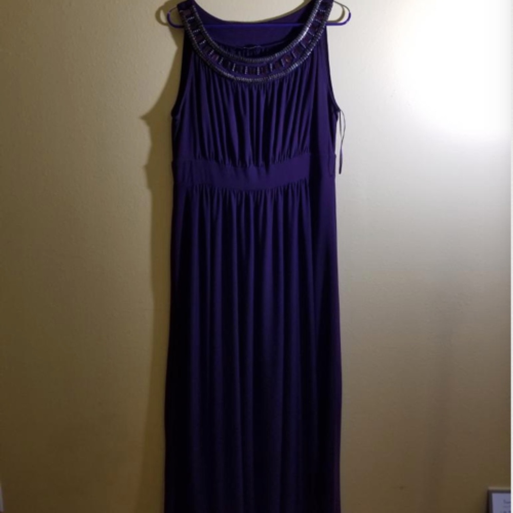 Purple Dress Gems A Line